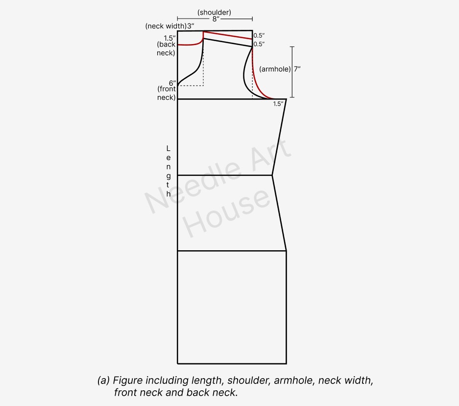 Regular kurti cutting with body measurement