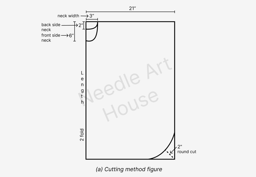 Kaftan Style Kurti Cutting & Stitching