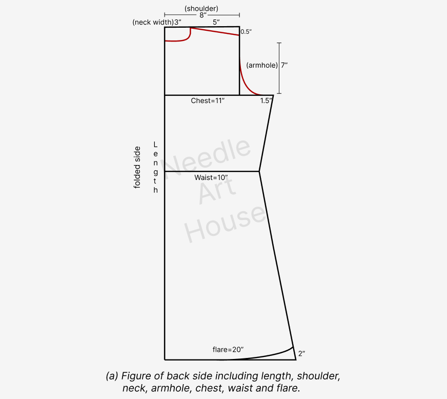 A-Line Cut Kurti Cutting Method